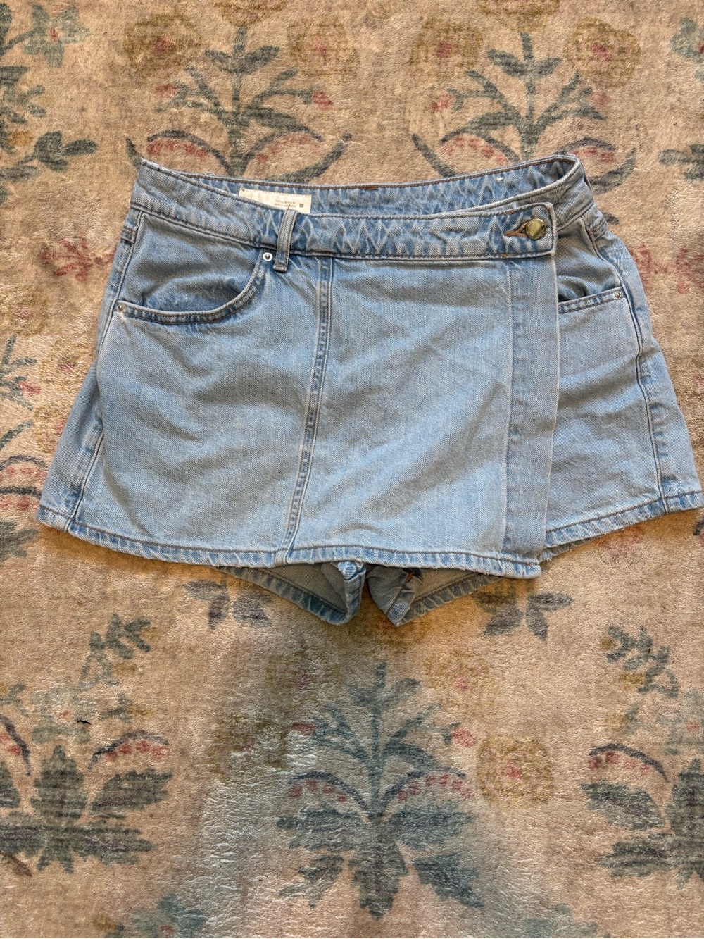 Zara Light Blue Denim Skort